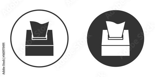 Box tissue icon symbol sign in solid style.