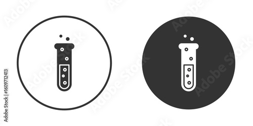 Chemical Tube icon symbol sign in solid style.