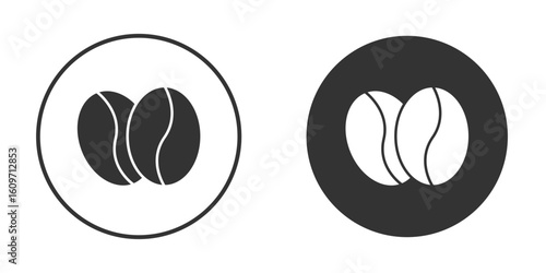 Coffee beans icon symbol sign in solid style.