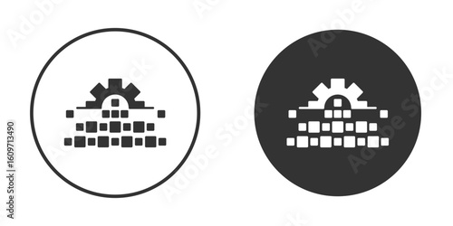 Digital transformation icon symbol sign in solid style.