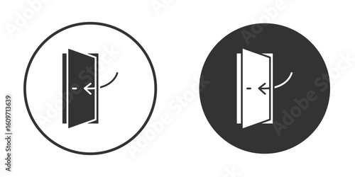 Door closed icon symbol sign in solid style.
