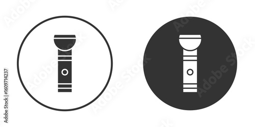 Flashlight icon symbol sign in solid style.