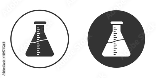 Flask icon symbol sign in solid style.