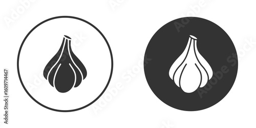 Garlic icon symbol sign in solid style.