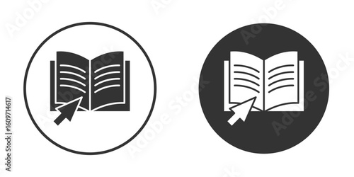 Guide icon symbol sign in solid style.
