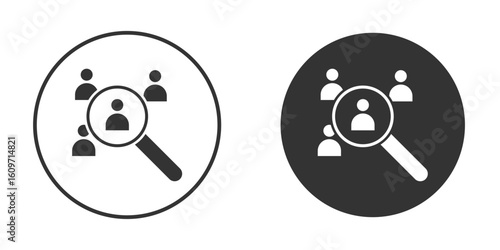 Hiring icon symbol sign in solid style.