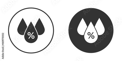 Humidity icon symbol sign in solid style.