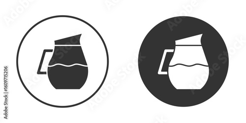 Jug icon symbol sign in solid style.