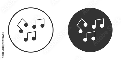 Music icon symbol sign in solid style.