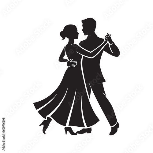 Elegant couple dancing ballroom dancing formal