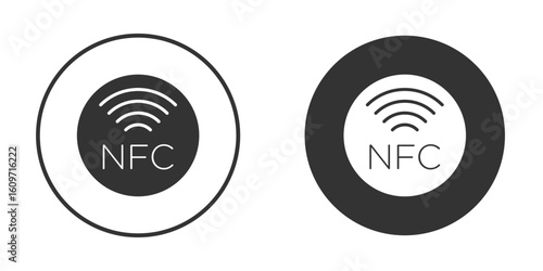 NFC icon symbol sign in solid style.