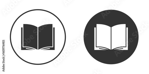 open book icon symbol sign in solid style.