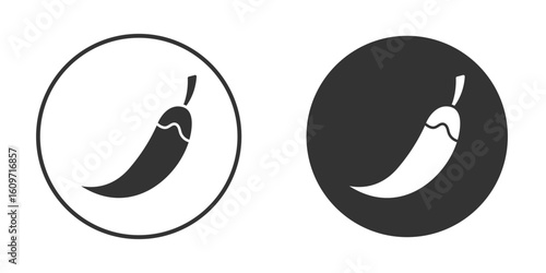 Pepper icon symbol sign in solid style.