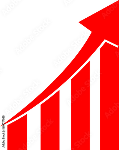 fast growing up trend red color vector file svg