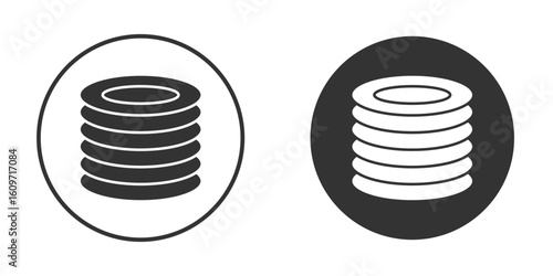 Plates icon symbol sign in solid style.