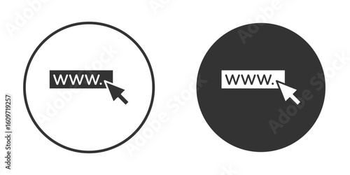Url icon symbol sign in solid style.