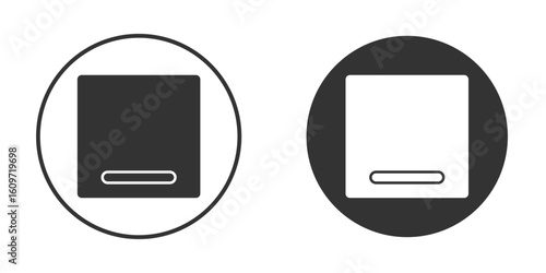 Window Minimize icon symbol sign in solid style.