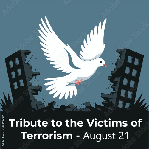 International Day of Remembrance and Tribute to the Victims of Terrorism – August 21 Illustration