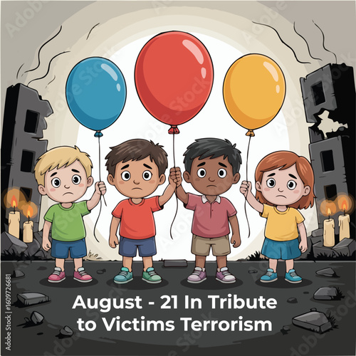 International Day of Remembrance and Tribute to the Victims of Terrorism – August 21 Illustration
