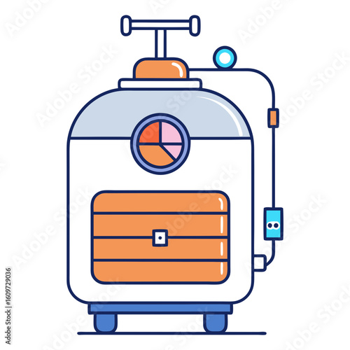 Modern Medical Autoclave Drawing for Hospital Tool Design