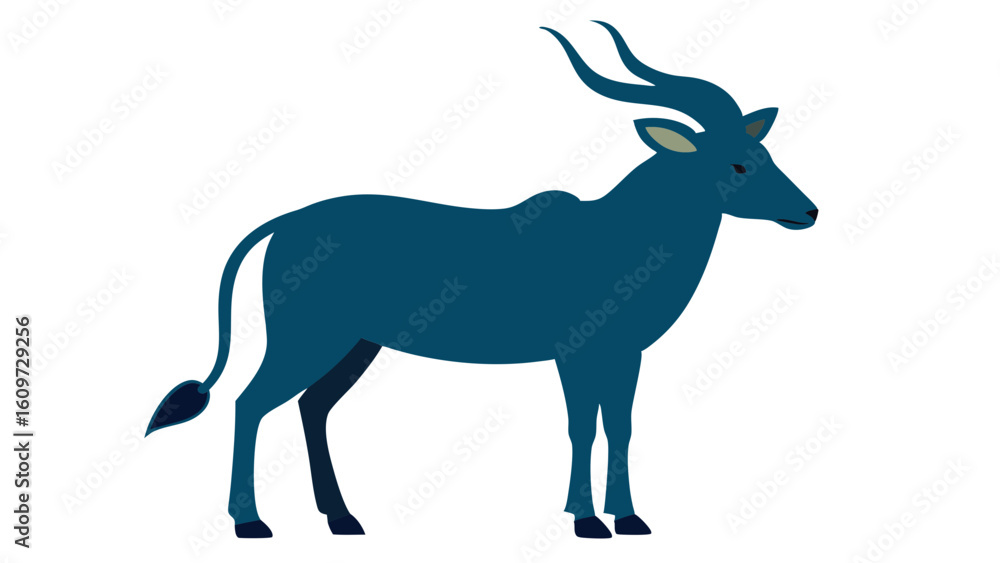 Obraz premium Stylized Eland Wildlife Vector for Safari Animal Artwork