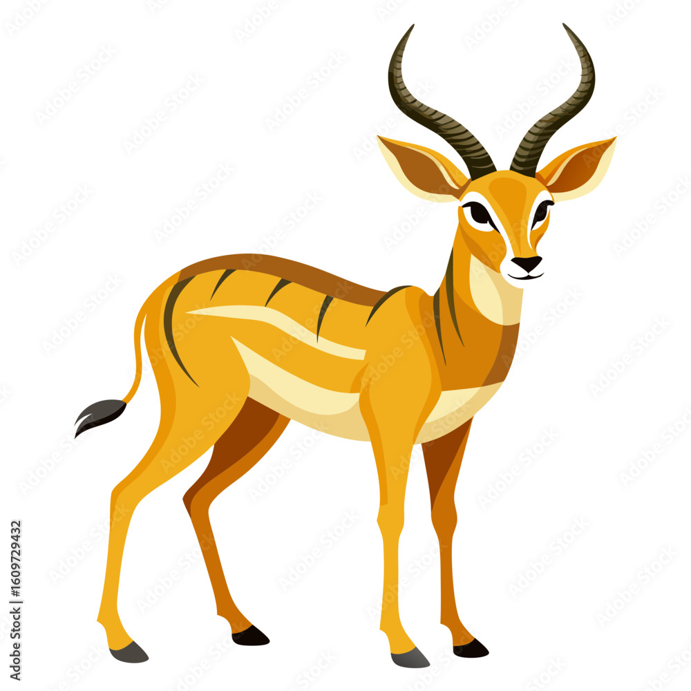 Fototapeta premium Graceful Impala Vector Illustration for Wildlife Decor