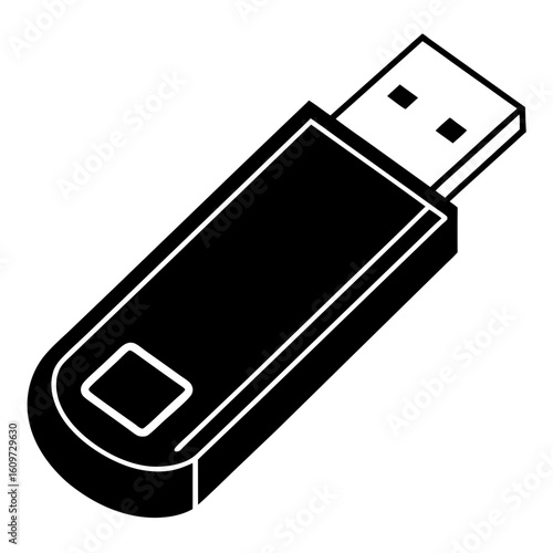 USB Flash Drive Vector Illustration for Technology Designs