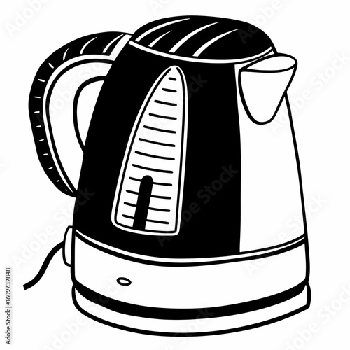 electric kettle vector illustration