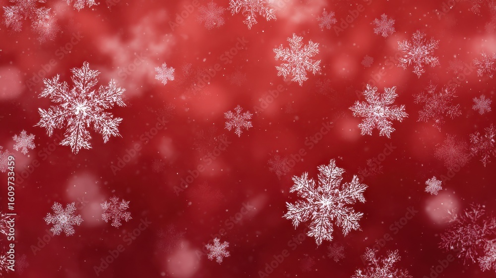 red christmas background with snowflakes red christmas background with snowflakes