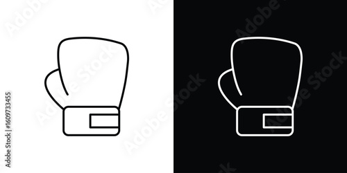 Boxing glove icon linear vector icon. Editable stroke lines.