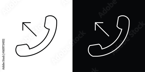 Call outgoing icon linear vector icon. Editable stroke lines.