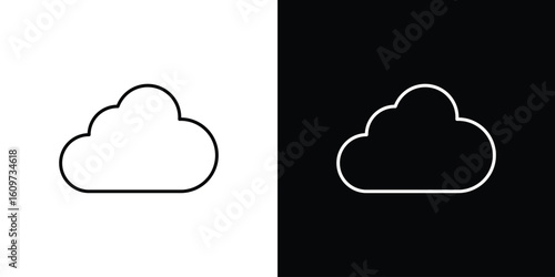 Cloud icon linear vector icon. Editable stroke lines.