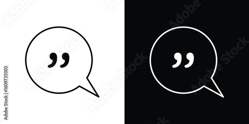 Comment quote icon linear vector icon. Editable stroke lines.
