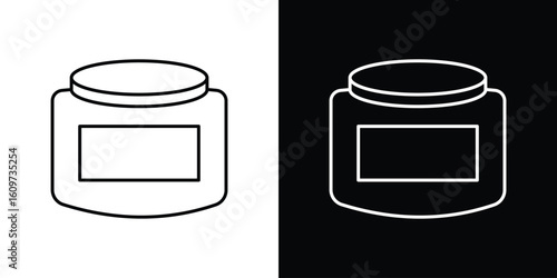 Cream icon linear vector icon. Editable stroke lines.