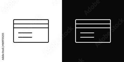 Credit card icon linear vector icon. Editable stroke lines.