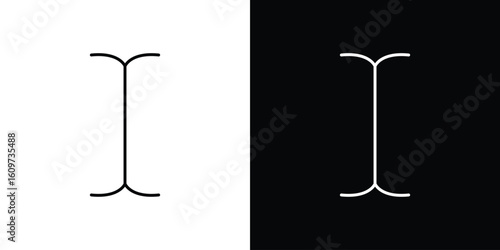 Cursor text icon linear vector icon. Editable stroke lines.
