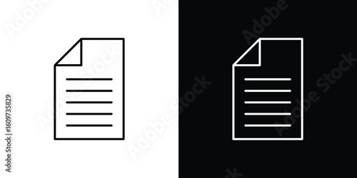 Document icon linear vector icon. Editable stroke lines.