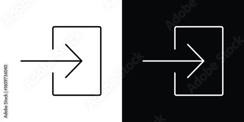 Enter icon linear vector icon. Editable stroke lines.