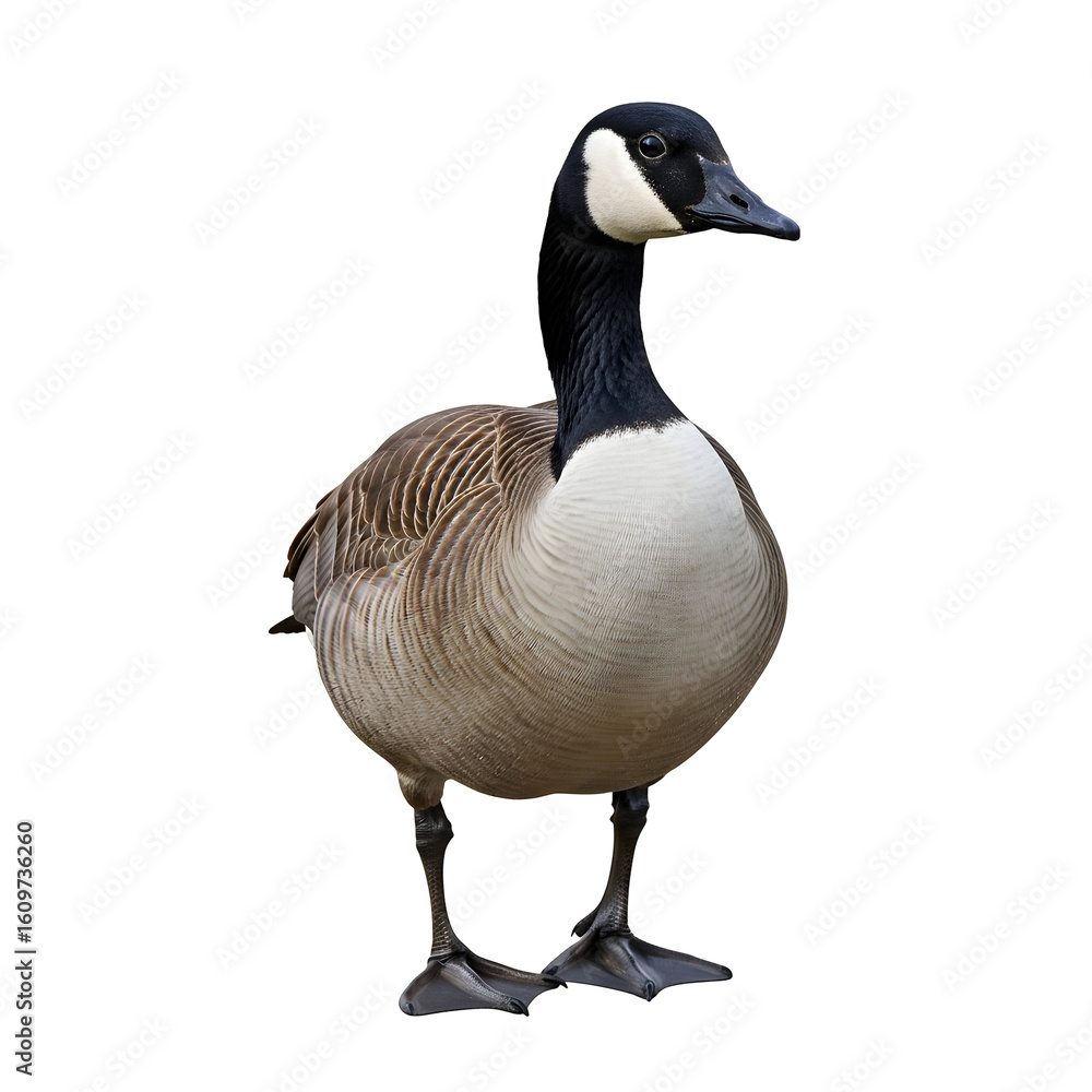 Obraz premium Canada goose posing on a black backdrop