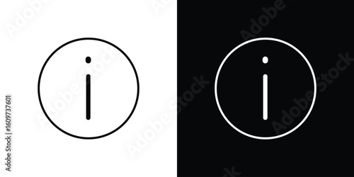 Info icon linear vector icon. Editable stroke lines.