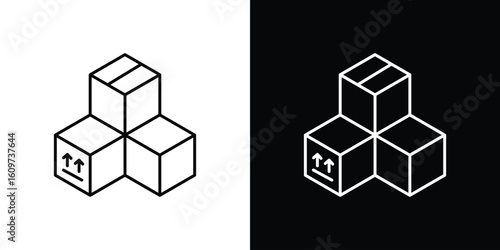 Inventory icon linear vector icon. Editable stroke lines.