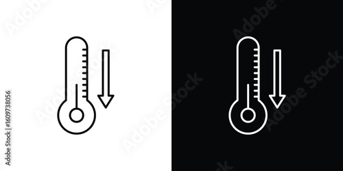 Low Temperature icon linear vector icon. Editable stroke lines.