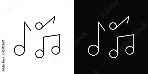 Music icon linear vector icon. Editable stroke lines.