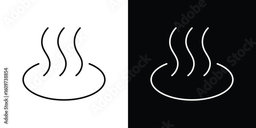 Onsen icon linear vector icon. Editable stroke lines.