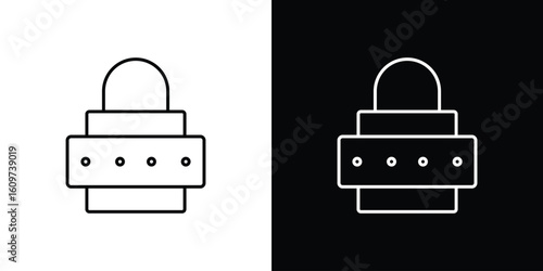 Password icon linear vector icon. Editable stroke lines.