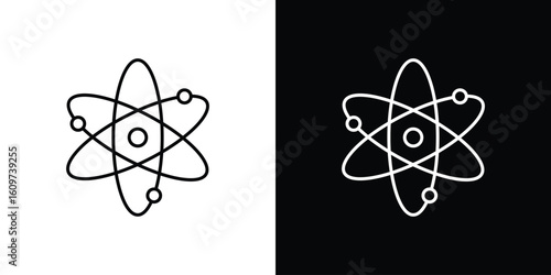 Physics icon linear vector icon. Editable stroke lines.
