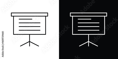 Presentation icon linear vector icon. Editable stroke lines.