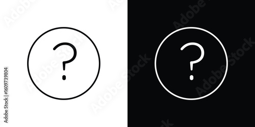 Question icon linear vector icon. Editable stroke lines.