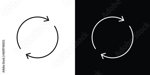 Refresh icon linear vector icon. Editable stroke lines.