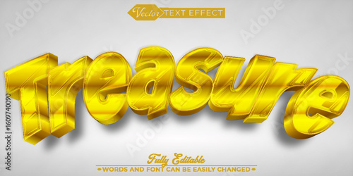  Ancient and Valuable Treasure Gold Vector Editable Text Effect Template